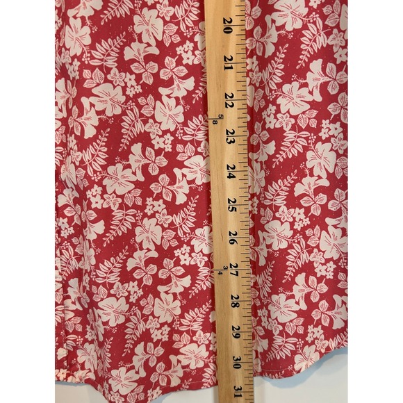 IZOD Saltwater Men's XXL Pinkish/Red Hawaiian Floral Short Sleeve Shirt Beach - Picture 9 of 12